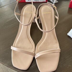 Carrano Lorna Ankle Strap Dress Sandel Leather Nude Bella *10* NWT